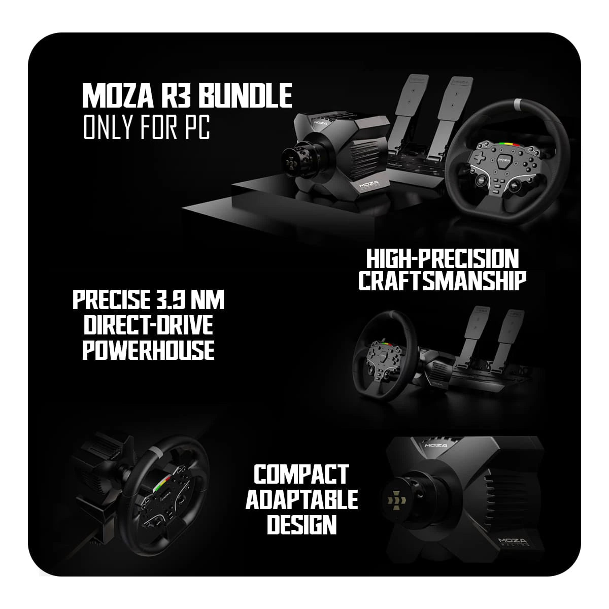 MOZA RACING R3 PC ONLY BUNDLE – Race Sims