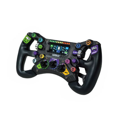 CONSPIT 300GT sim racing wheel with customizable buttons and display for immersive racing experiences
