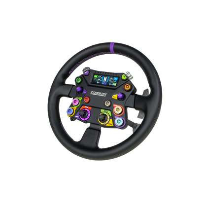 CONSPIT 310 APEX racing wheel with customizable buttons and digital display for immersive racing experience